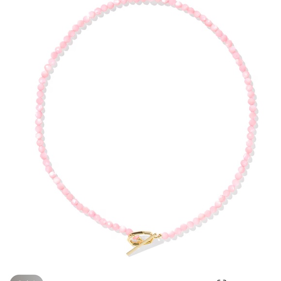 Kendra Scott Accessories - Kendra Scott Pale Pink Beaded Necklace with Gold Toggle